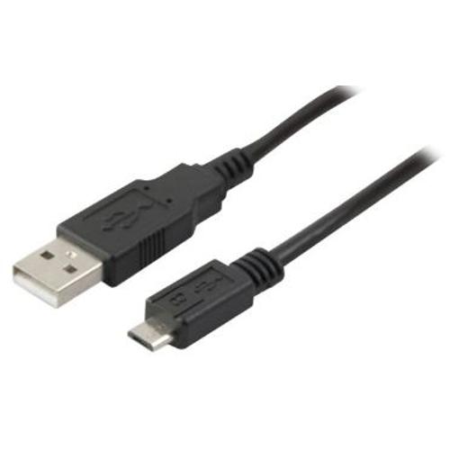 Rallonge micro USB B mâle / USB A mâle 60 cm noir