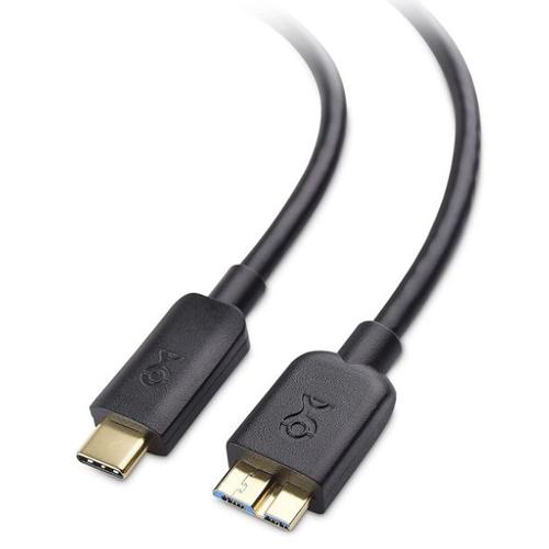Cable micro USB B mâle / USB C mâle 60 cm noir