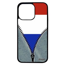 Coque Iphone 13 Pro En Silicone Drapeau France Français Bumper Case Souple Coupe Du Monde Jeans Football Euro Bleu Blanc Rouge