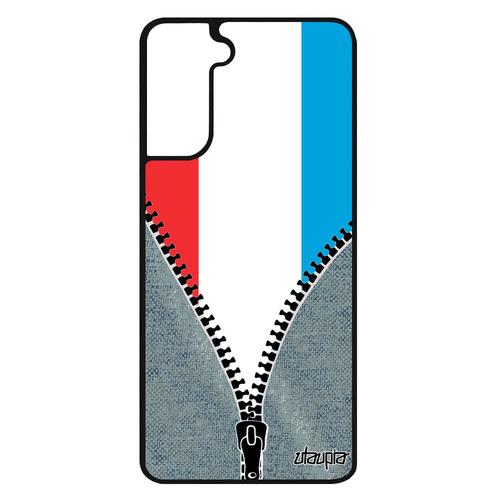 Coque Pour Galaxy S21 Fe Silicone Drapeau Luxembourg Luxembourgois Housse Basket Jo Sm-G990e/Ds Cover Foot Football Metal De Samsung
