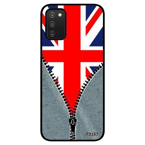 Coque Drapeau Union Jack Angleterre Anglais Samsung A03s Silicone Grande Bretagne Portable Personnalisé Sm-A037f Angleterre Galaxy