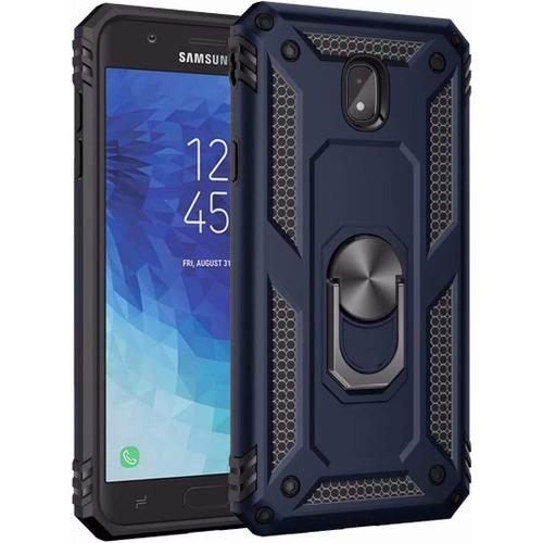 Tihen Coque Samsung Galaxy J5 2017 Avec Aimant Anneau Support, 360° Double Couche Renforcée Défense Bumper Antichoc Armure Housse Etui Avec Protection Écran Pour Samsung Galaxy J5 2017, Bleu