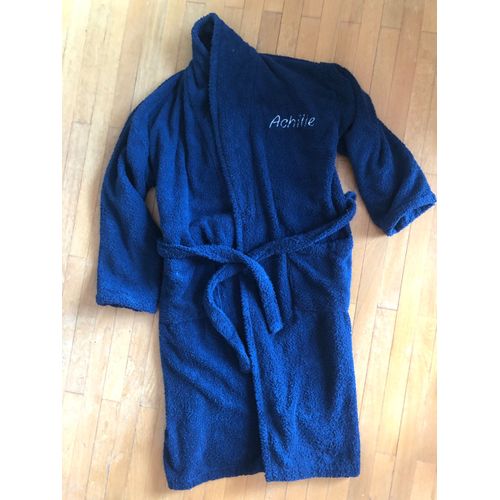 Peignoir De Bain Achille Handball Bleu Marine Peignoir Handball Hand-Ball Achille