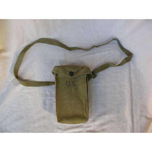 Ww2 Us Musette Porte Chargeur Thompson Militaire Américaine Datée 1943 Tbe