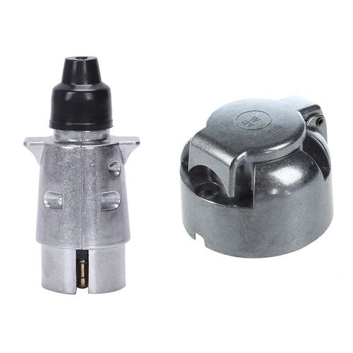 Connecteur De Remorque Robuste À 7 Broches, 2 Pièces, Connecteur De Câblage À 7 Pôles 12v, Barre De Remorquage, Caravane, Camion, Extrémité De Remorque De Type N