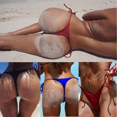 Mini String Sexy Pour Femmes, Culotte De Bikini Brésilien, String, Micro, Tanga, Solide, Nouveau
