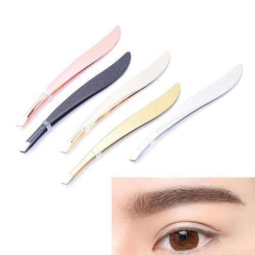 Pince À Épiler Professionnelle Pour Femmes, Couleur Or 24k, En Acier Inoxydable, Pince À Épiler Les Sourcils, Outils De Maquillage De Beauté, 5 Couleurs, 1 Pièces 