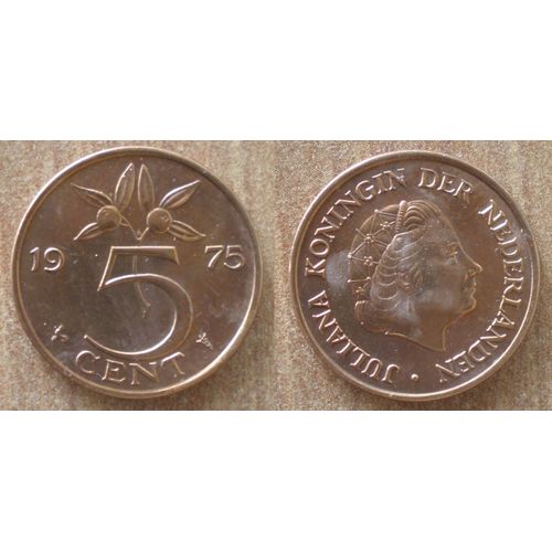 Pays Bas 5 Cent 1975 Netherlands Cents Gulden Nederland Hollande Piece