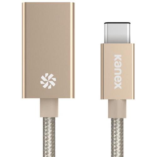 Kanex - Adaptateur USB - 24 pin USB-C (M) pour USB type A (F) - 20.3 cm - connecteur C réversible - or