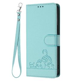 Étui Pour Xiaomi Mi A2 Rfid Chat Portefeuille À Rabot Porte-Fente Pour Carte, - Vert