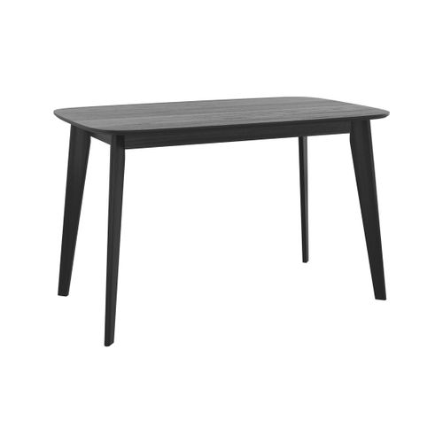 Table Rectangulaire 4 Personnes En Bois Noir 120 Cm