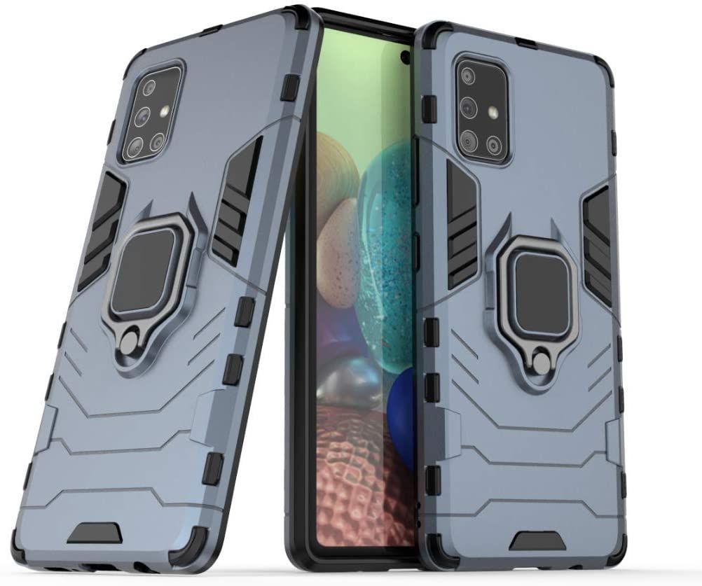 Nh Coque Huawei Honor 6x, 360° Protection Bumper Béquille Coque Protection Ecran [2 Pièces] Etui Hybride Robuste Élégant Housse Pour Huawei Honor 6x - Bleu