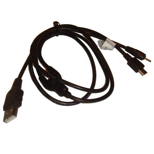 vhbw Câble de données USB compatible avec Nokia 6555, 6303 Classic Illuvial, 6210 Navigator, 6300i, 6220 Classic, 6500 Slide téléphone - noir