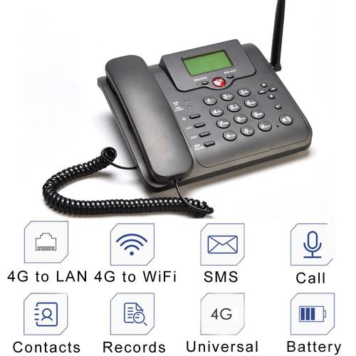 4G Volte fixe sans fil WiFi Téléphone de bureau avec la carte SIM