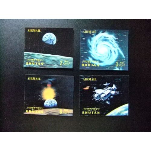 50 Bhoutan Bhoutan 1970 / Conquete De L'espace / Yvert Pa 78 / 81 Mnh Voir Photos