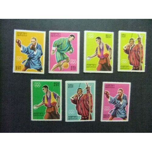 50 Bhoutan Bhoutan 1964 / Jeux Olympiques De Tokyo / Yvert 31 / 37 ** Mnh