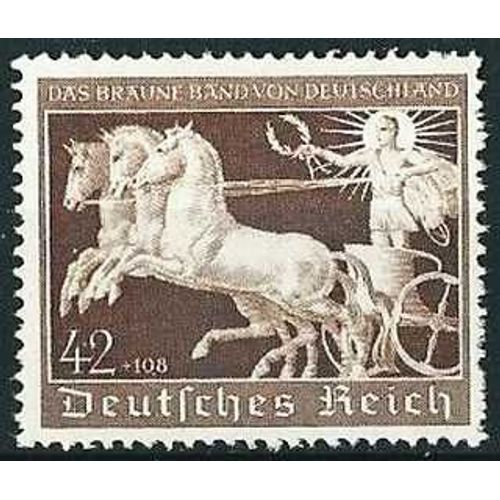 Allemagne, 3ème Reich, 1940, Beau Timbre Yvert 670, 7ème Course Hippique Du Ruban Brun, Neuf* - Sans Gomme.