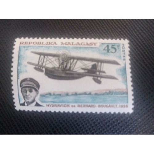 Timbre Madagascar Yt 436 Histoire De L'aviation À Madagascar Barnard-Bougault 1967 ( 200706 )