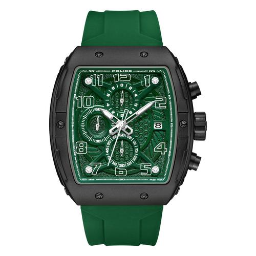 Montre Homme Police Silicone Vert Montre Police Coswig Upoo0063103