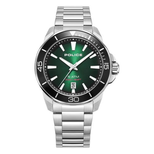 Montre Homme Police Acier Inoxydable Argent Montre-Bracelet Police Thornton Upoh0021401