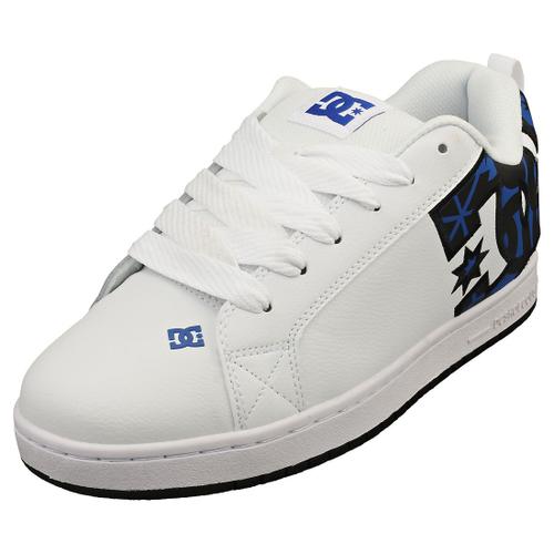 Dc Shoes Court Graffik Homme Baskets Blanc Bleu