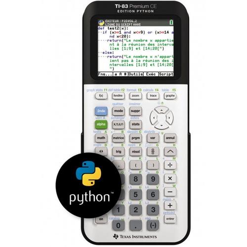 Calculatrice graphique Texas Instruments TI-83 Premium CE Edition PYTHON