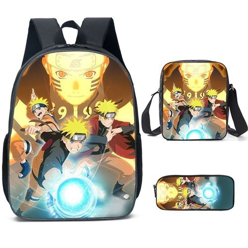 Sac à dos scolaire 3 pièces Naruto