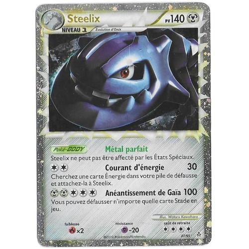 Steelix 87/95 - 140 Pv - Heartgold Soulsilver : Déchainement - Carte Ultra Rare "Prime Holo" Française