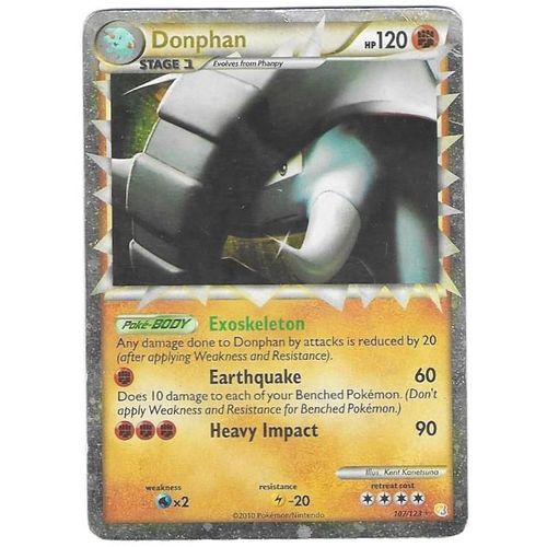 Donphan 107/123 - 120 Pv - Heartgold Soulsilver - Carte Ultra Rare "Prime Holo" Anglaise