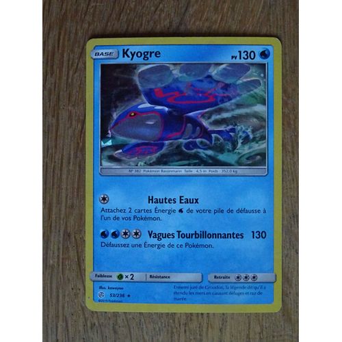 Carte Pokemon Kyogre Holo 130 Pv - Eclipse Cosmique - 53/236