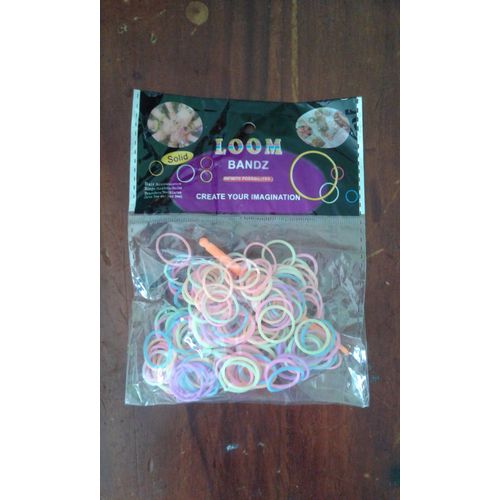 Élastiques Rainbow Loom Multicolore Pastel Avec Crochet + Attaches