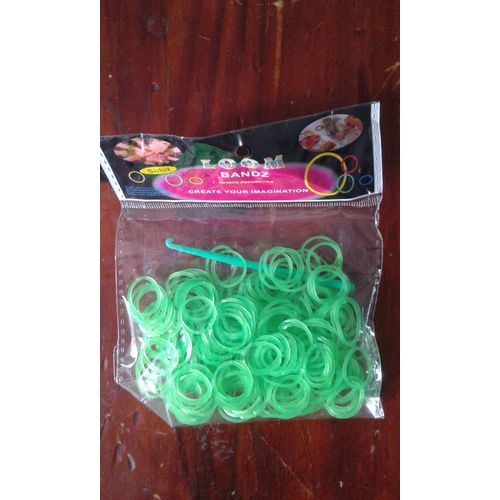 Élastiques Rainbow Loom Vert Avec Crochet Et Attaches