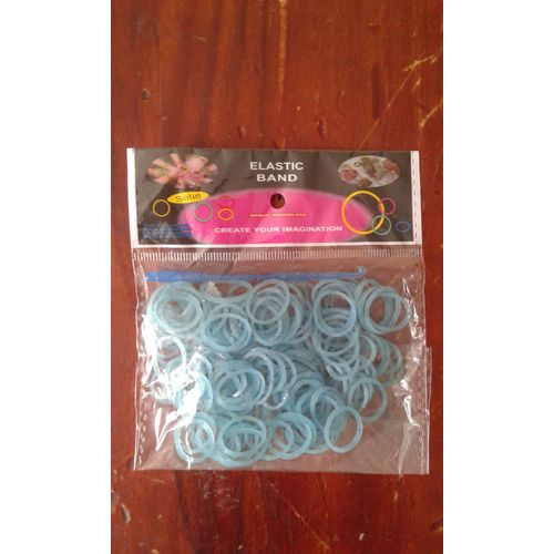 Élastiques Rainbow Loom Bleu Turquoise Avec Crochet Et Attaches