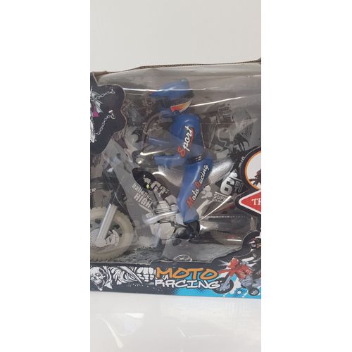 Jeu Jouet / Moto Racing / Moto Avec Pilote / Son Et Lumiere / 20cm / Jouet
