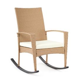 Materiau du coussin: Coton Leogreen Fauteuil a Bascule Coussin 100% coton Noir Rocking Chair epaisseur des accoudoirs: 2,3 cm 