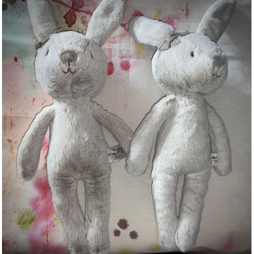 Doudou Lapin Cyrillus Fille Lapine Lot De Deux Doudous Peluches Jouet