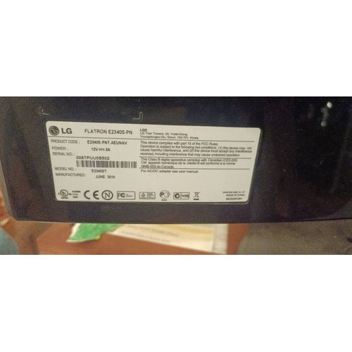 LG E2340S-PN - Écran LED - 23" - 1920 x 1080 Full HD (1080p) - TN - 250 cd/m² - 5 ms - VGA - noir brillant