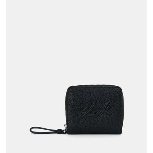 Karl Lagerfeld - Portefeuille K/Skuare grainé - Noir