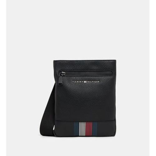 Tommy Hilfiger - Sacoche plate Transit enduit grainé - Noir
