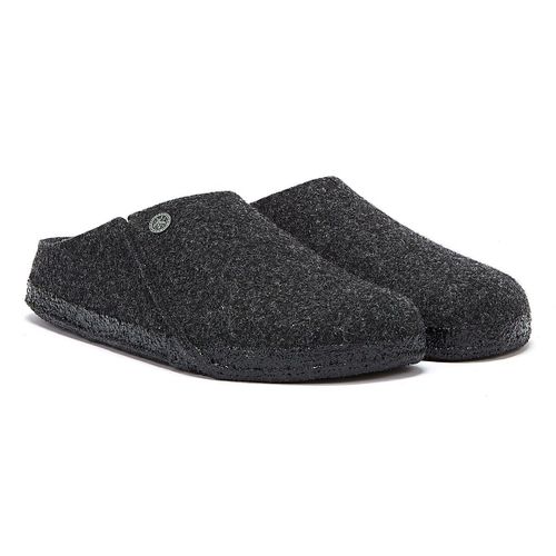 Birkenstock Zermatt Wool Felt Pantoufles Gris Fonce Pour