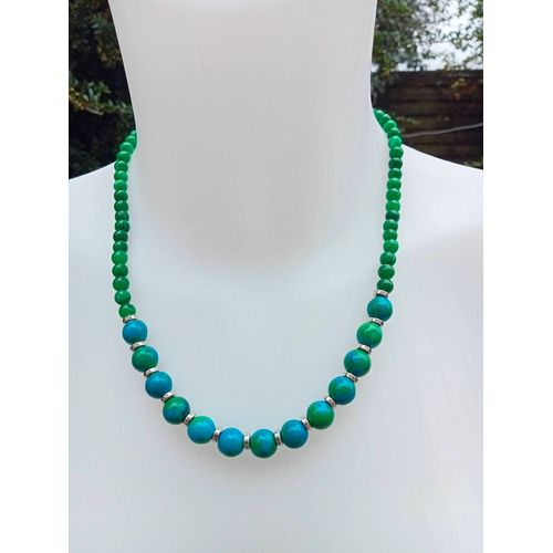 Set Collier Et Bracelet Jade Turquoise