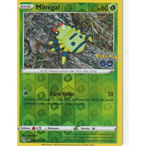 Carte Pokemon - Mimigal - 006/078 - Reverse - Metamorph - Eb10,5 - Pokemon Go -