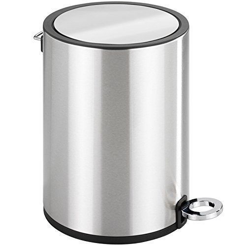 Wenko 22713100 Monza Poubelle À Pédale En Acier Inoxydable Argent Brillant 18,5 X 24,5 X 25,5 Cm 3l