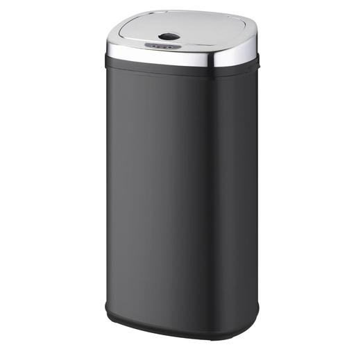 Poubelle De Cuisine Automatique Largo Noir Acier Inoxydable 42 L