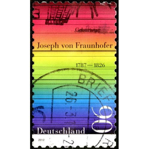 Timbre Oblitéré Deutschland, 225, Geburtstag, Joseph Von Fraunhofer 1787-1826, 2012, 90