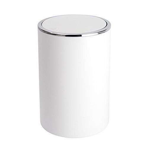 Poubelle à couvercle oscillant pour salle de bain - Inca - 5 L - ABS blanc WENKO