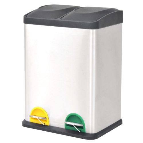 Vidaxl Poubelle À Ordures Acier Inoxydable 36 L