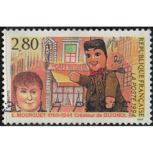 France 1994 Oblitéré Used Laurent Mourguet Marionnettiste Créateur Du Guignol Y&t Fr 2861 Su