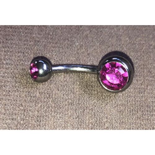 Piercing De Nombril Avec Strass Violets