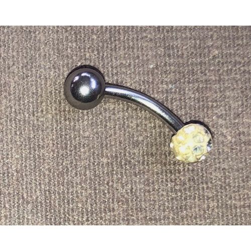 Piercing De Nombril Brillant Jaune